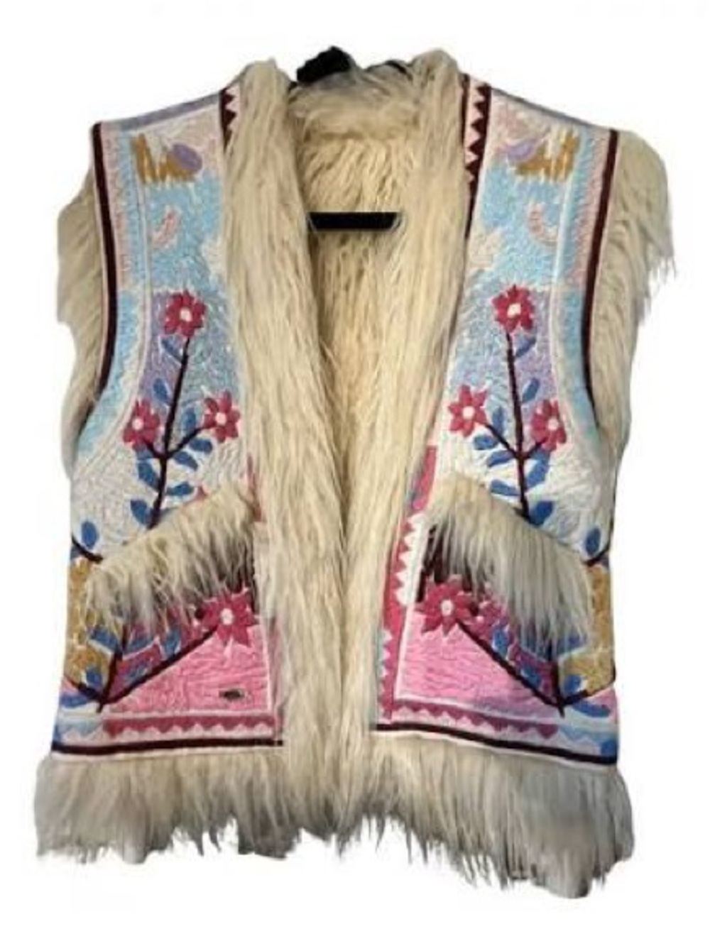 Spell & The Gypsy Collective Penny Lane Folk Town embroidered reversible vest - Picture 3 of 15